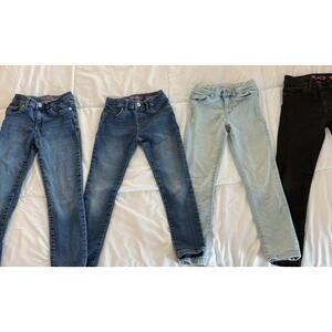Girls Jeans Lot Size 6X/7 Super Skinny & Jeggings The Children's Place 4 Pairs